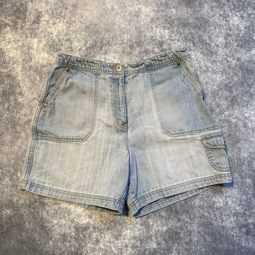 Vintage Sonoma Jean Co Womens‎ Blue Denim Cinch Shorts 8 Light Wash High Rise